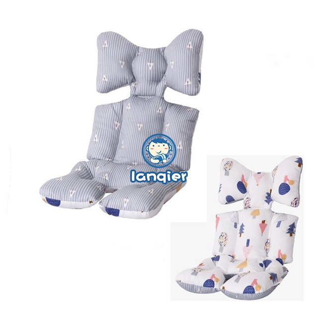 Coussin de Siège Réversible pour Poussette Matelas Universel Coussin Poussette Bebe Lavable Soutien Bébé Coussin Réducteur de Landau en Coton pour Enfant Fille Garçon 