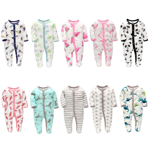 Miracle Baby Barboteuse Pyjama en Coton pour Bébé Nouveau-né Tout-Petits en Quatre Saisons