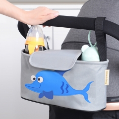 Miracle Baby® Sac de rangement pour poussette - Sac à Langer Organisateur Poussette Landau- Grande capacité Avec 2 porte-gobelets