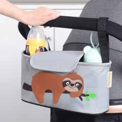 Miracle Baby® Sac de rangement pour poussette - Sac à Langer Organisateur Poussette Landau- Grande capacité Avec 2 porte-gobelets