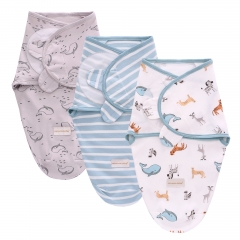 Miracle Baby 3 pièces couvertures d'emmaillotage emmaillotage pour bébé, couvertures d'emmaillotage nouveau-né réglable respirant coton doux